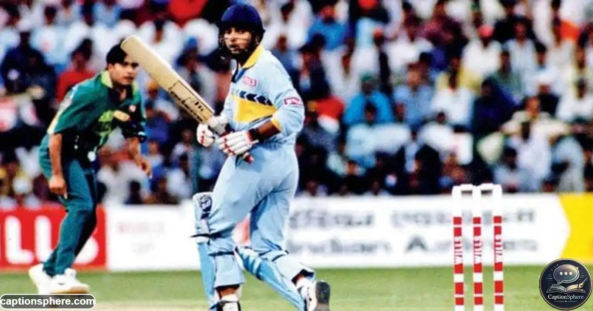 Ajay Jadeja batting for India during his international cricket career