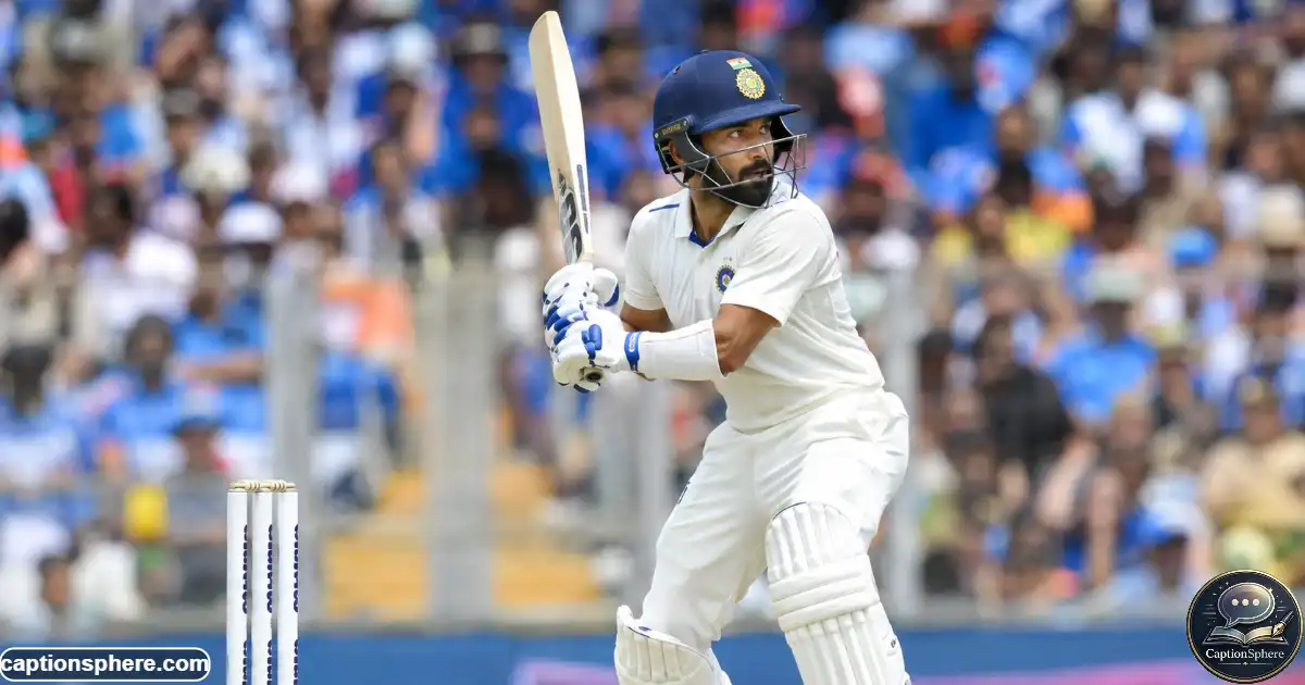 Ajinkya Rahane batting for India in Test cricket