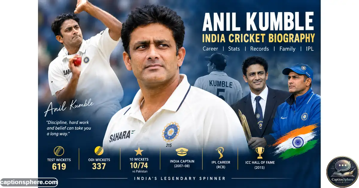 Anil Kumble India cricket biography and career