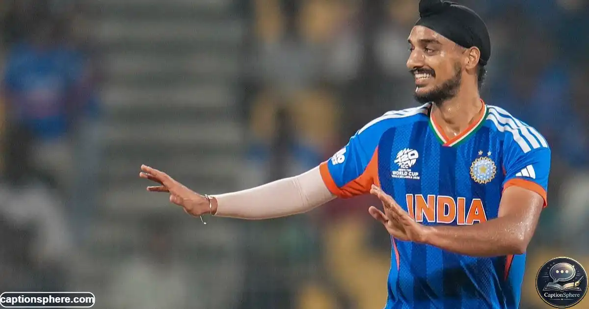 Arshdeep Singh bowling for India in international cricket