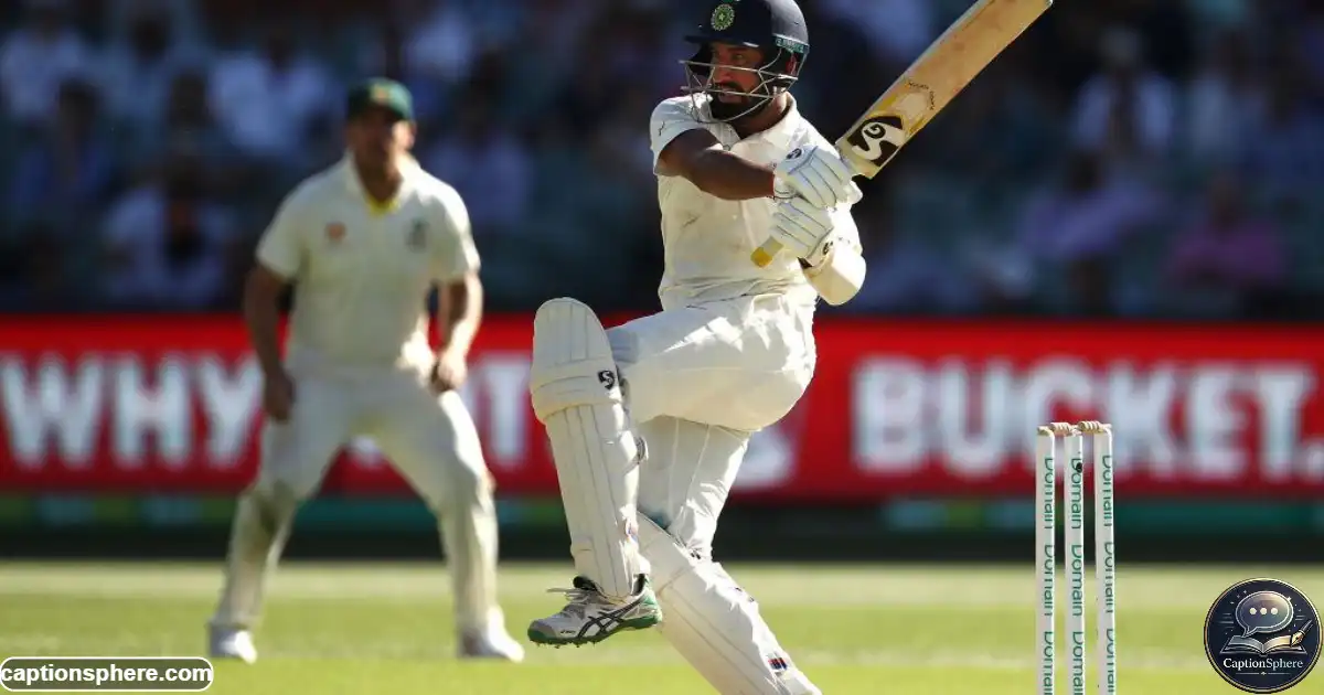 Cheteshwar Pujara batting for India in Test cricket