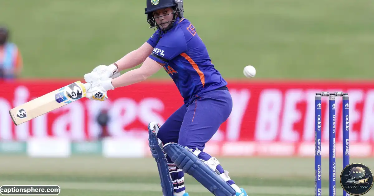 Alt: Deepti Sharma batting for India Women in an international cricket match