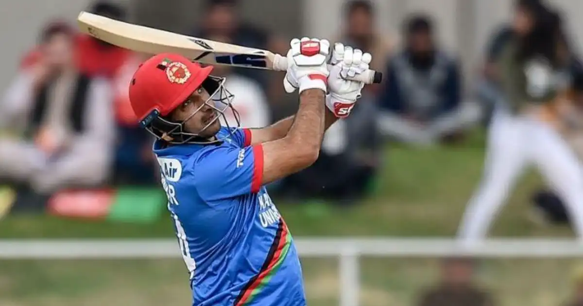 Asghar Afghan batting for Afghanistan