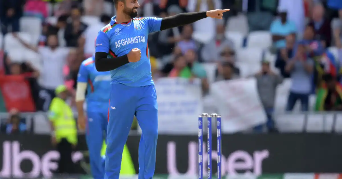 Dawlat Zadran during the 2019 Cricket World Cup
