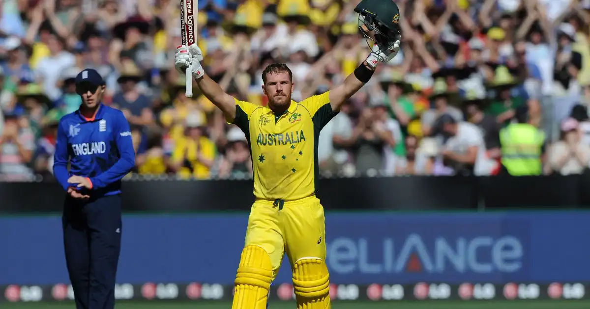 Aaron Finch in Australia kit