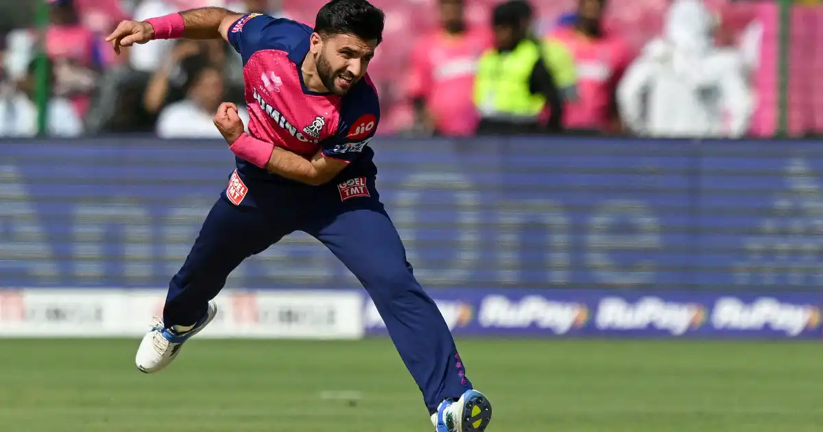 Fazalhaq Farooqi during the 2024 T20 World Cup