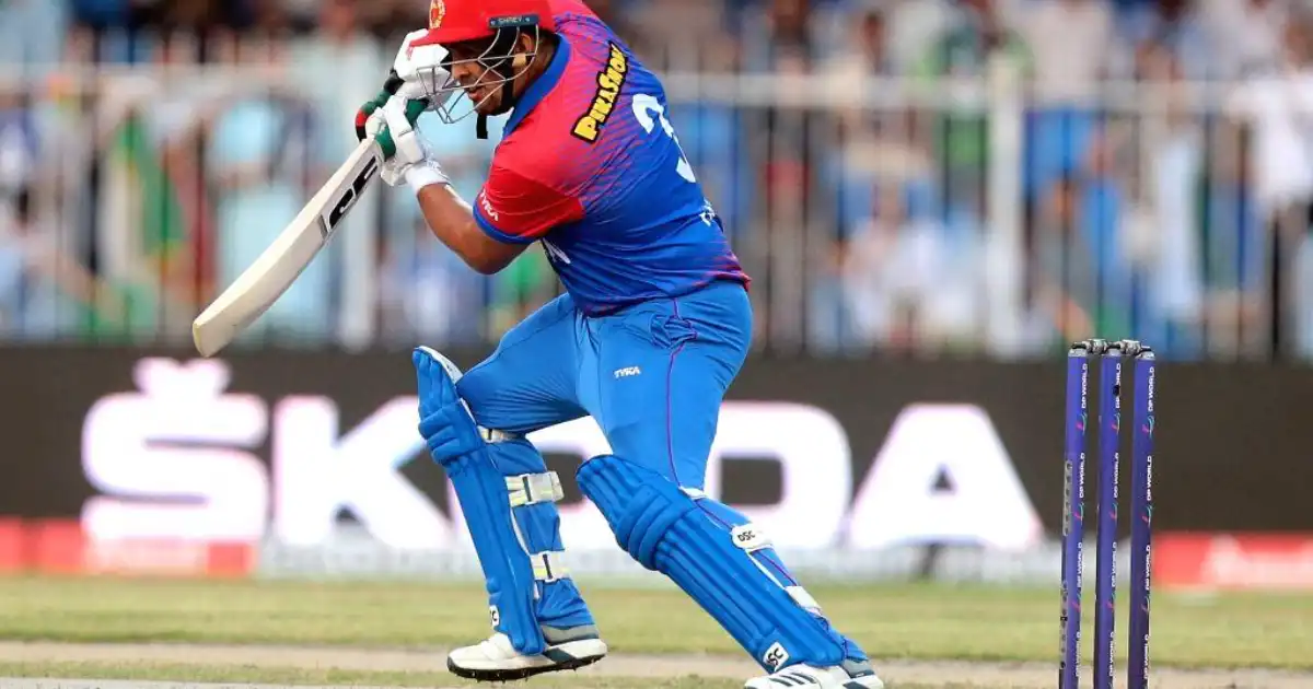 Hazratullah Zazai of Afghanistan during an international cricket appearance