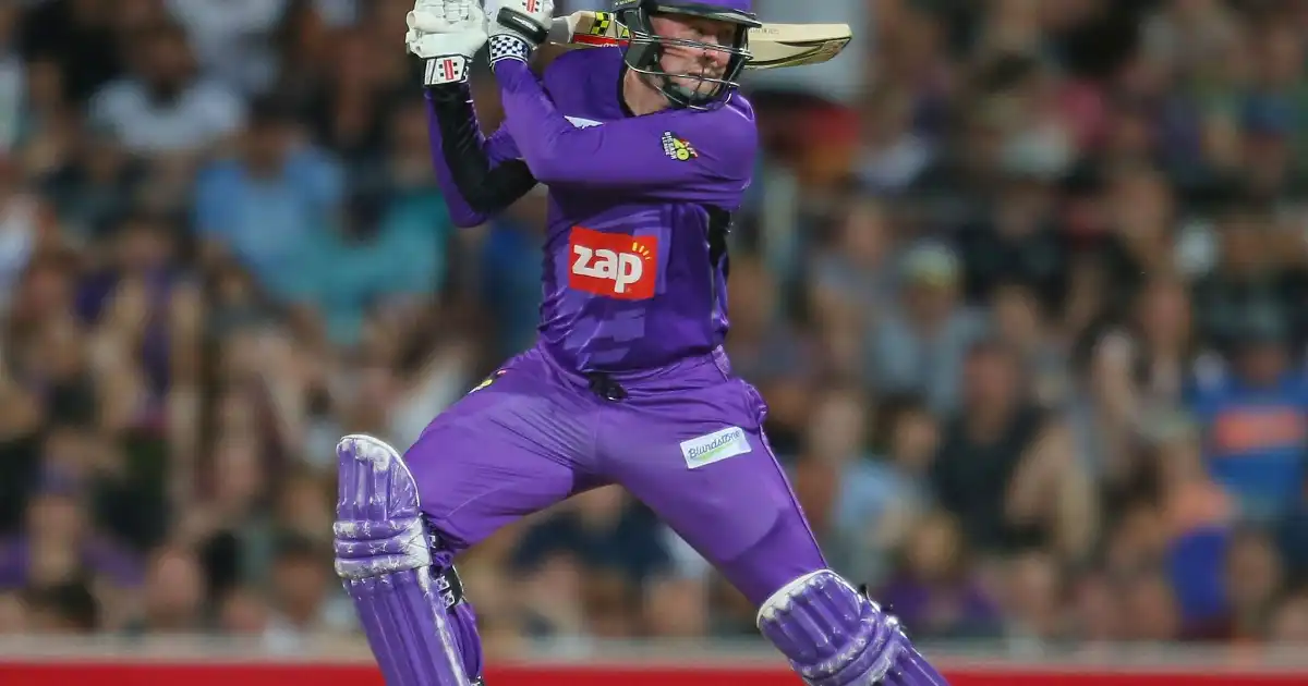Ben Dunk batting for the Hobart Hurricanes in the Big Bash League