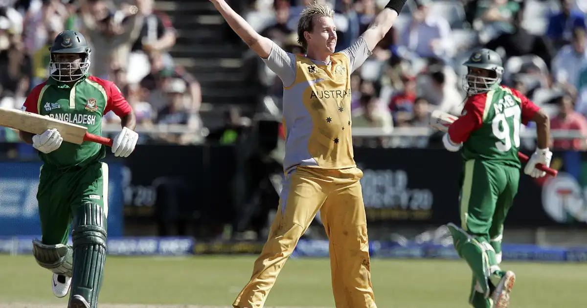 Brett Lee representing Australia during the 2007 ICC World Twenty20.