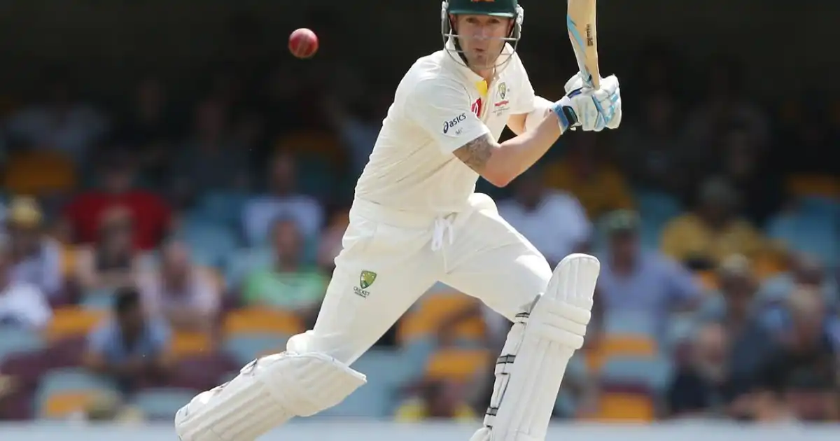 Michael Clarke batting for Australia during his international cricket career.