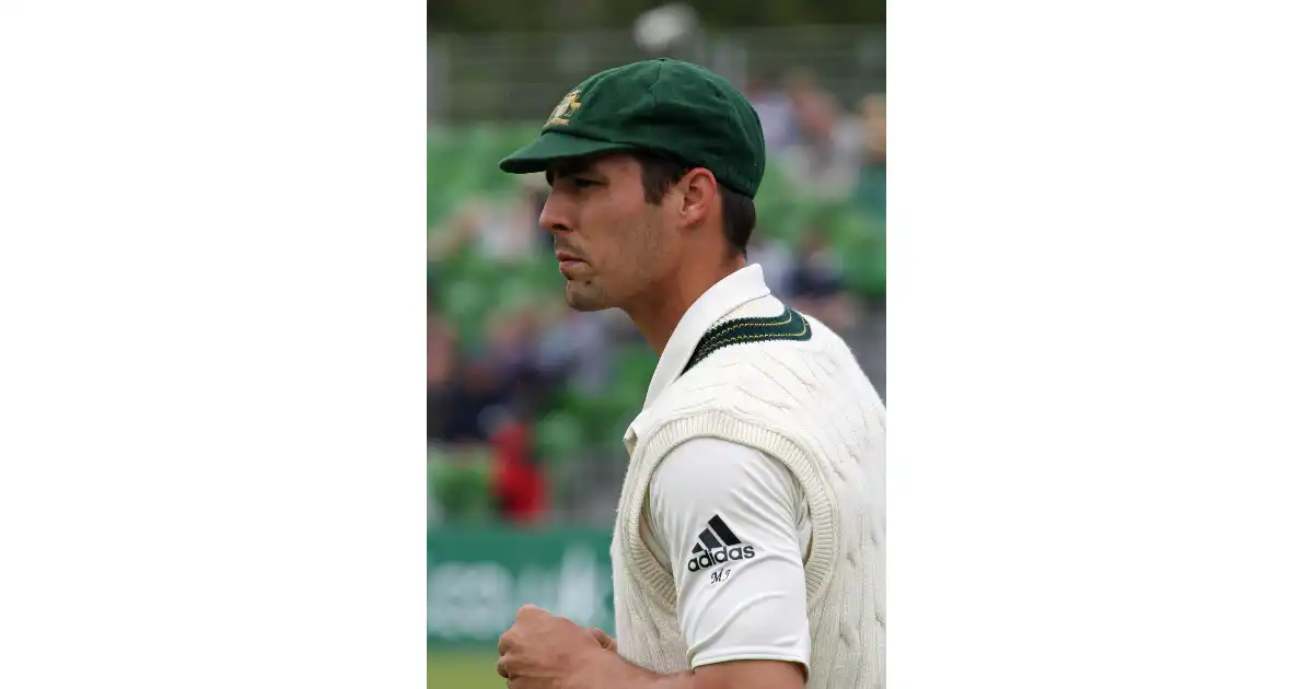 Mitchell Johnson in profile during his Australian international cricket career.